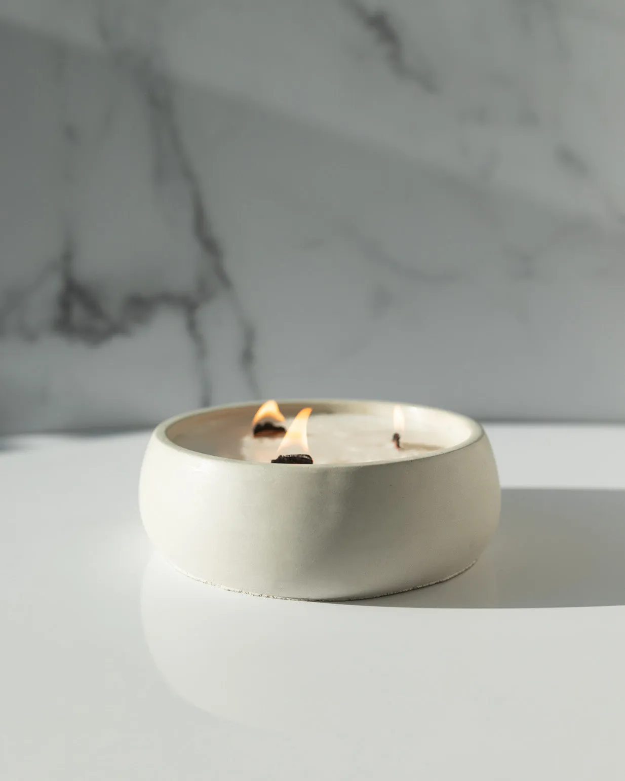 100% Homebody Coconut Soy Candle - Concrete Wooden Wick Vessel