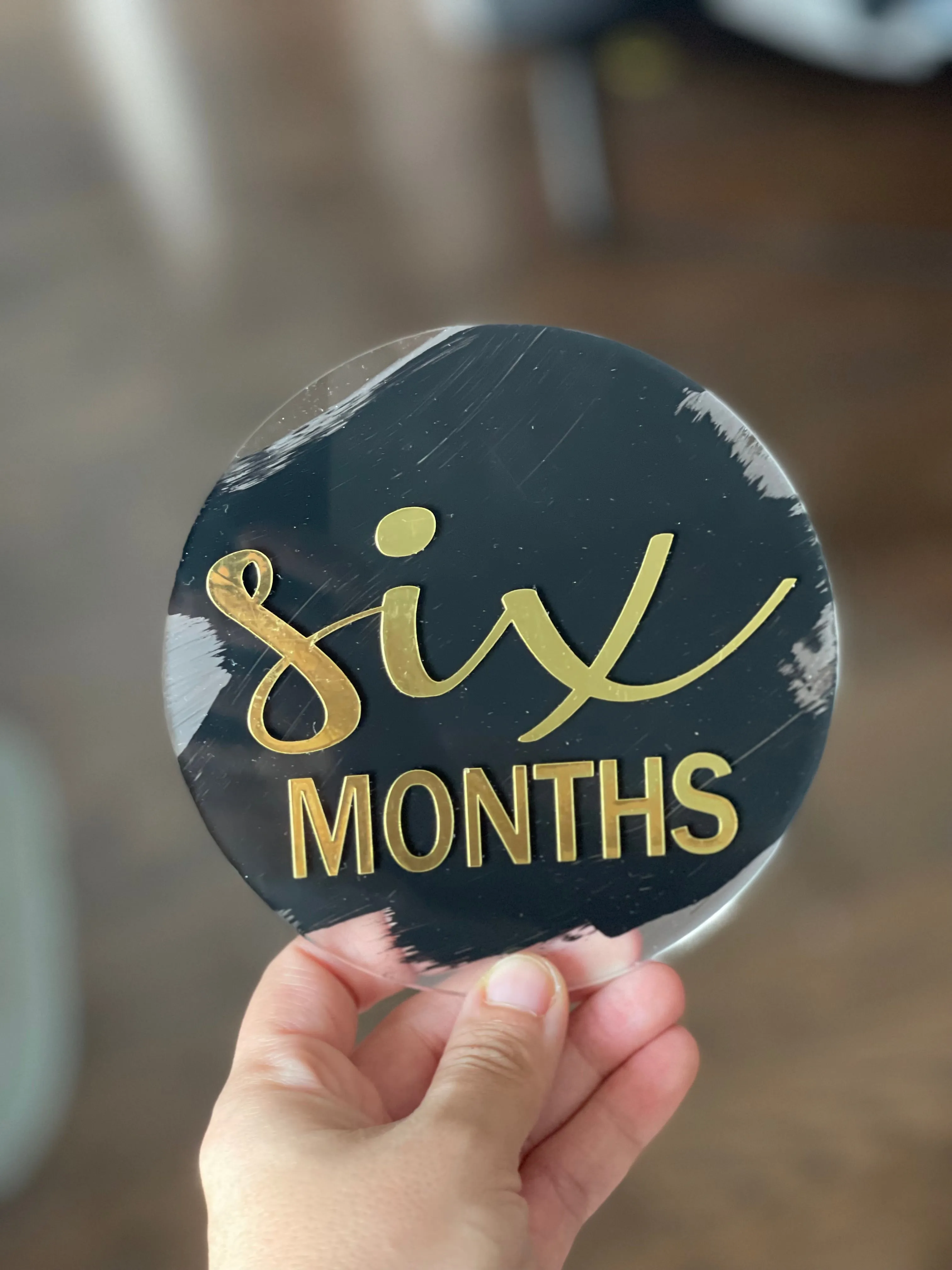 Acrylic 5" Monthly Milestone Rounds