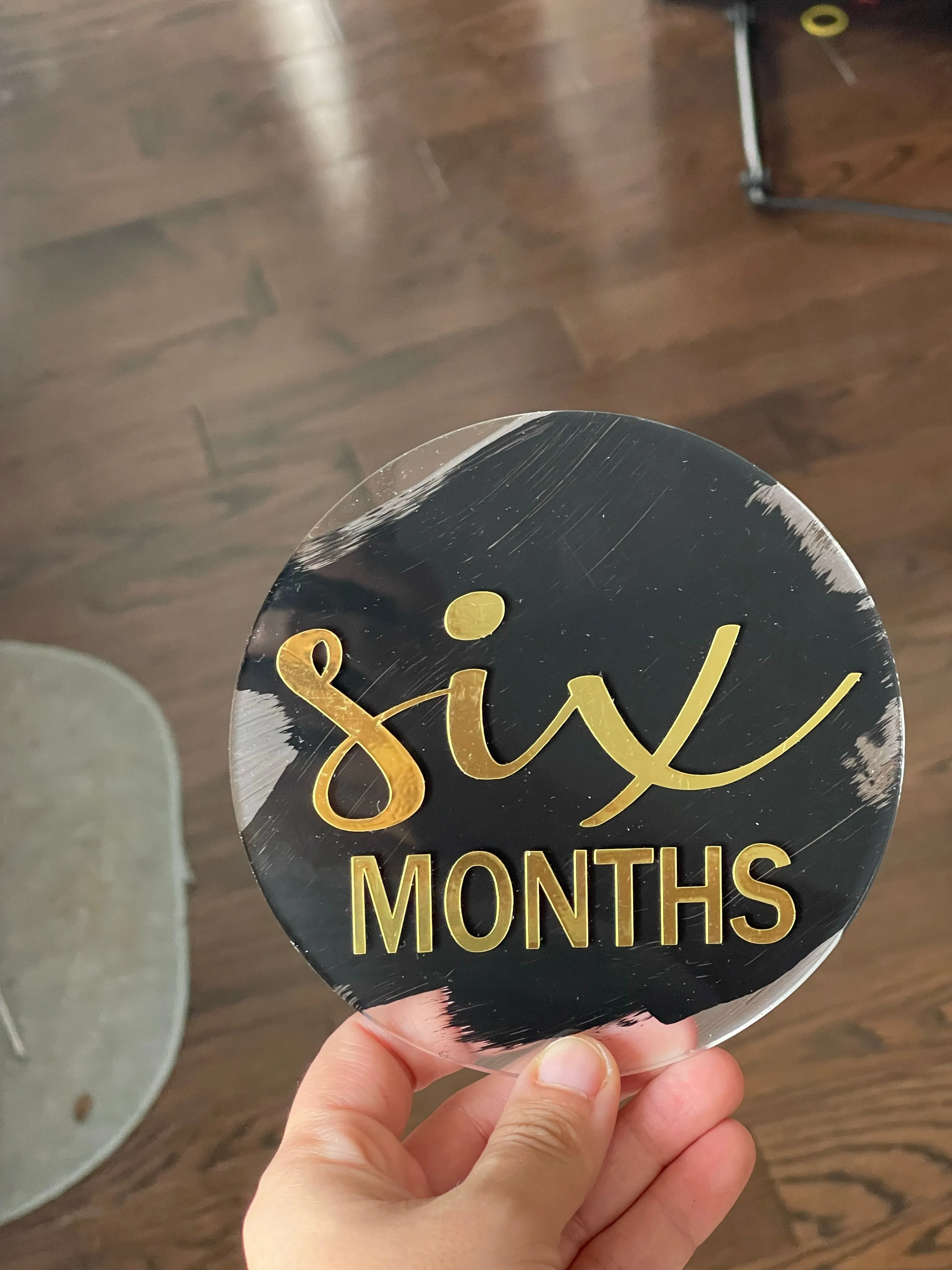 Acrylic 5" Monthly Milestone Rounds