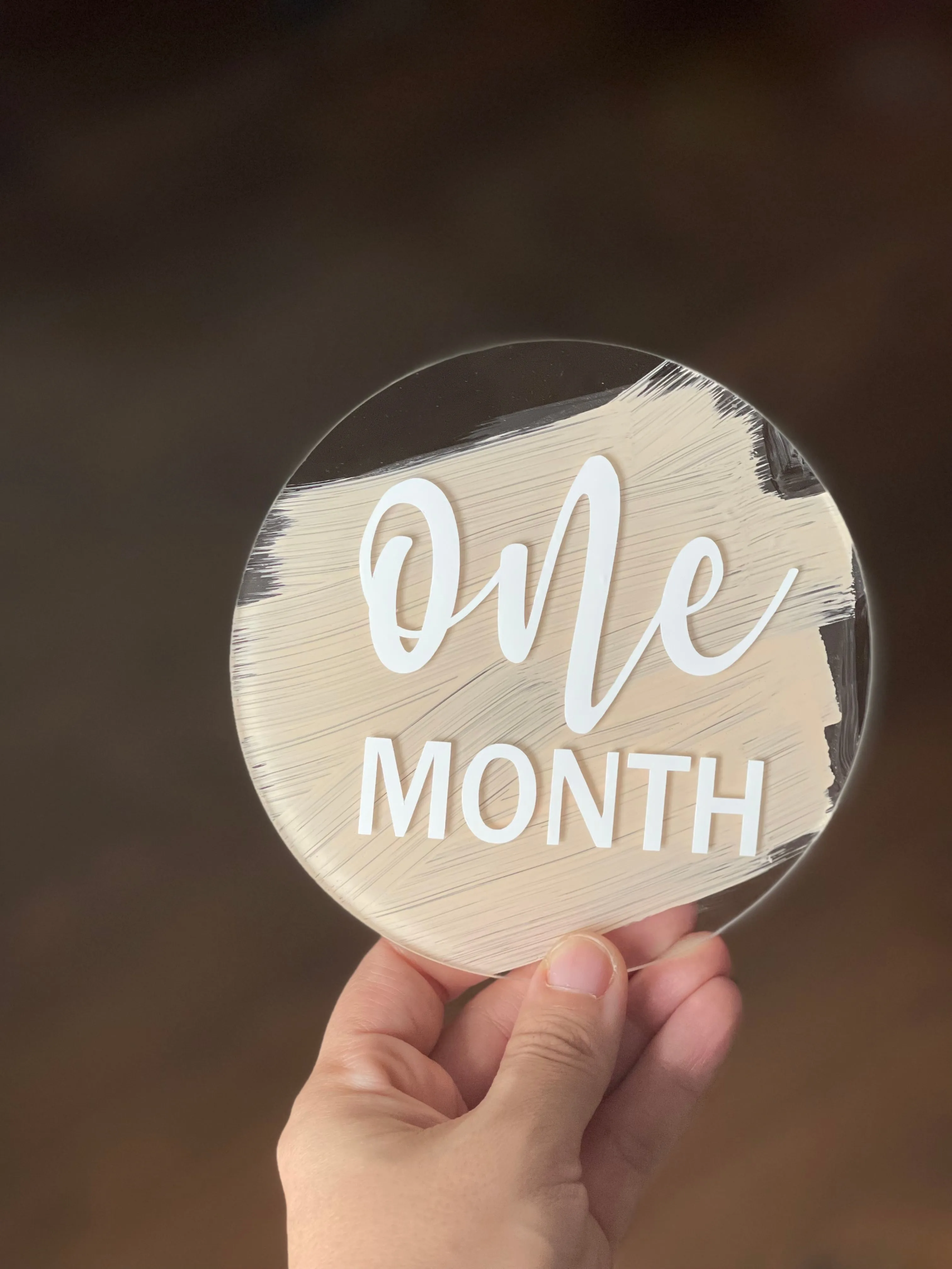 Acrylic 5" Monthly Milestone Rounds