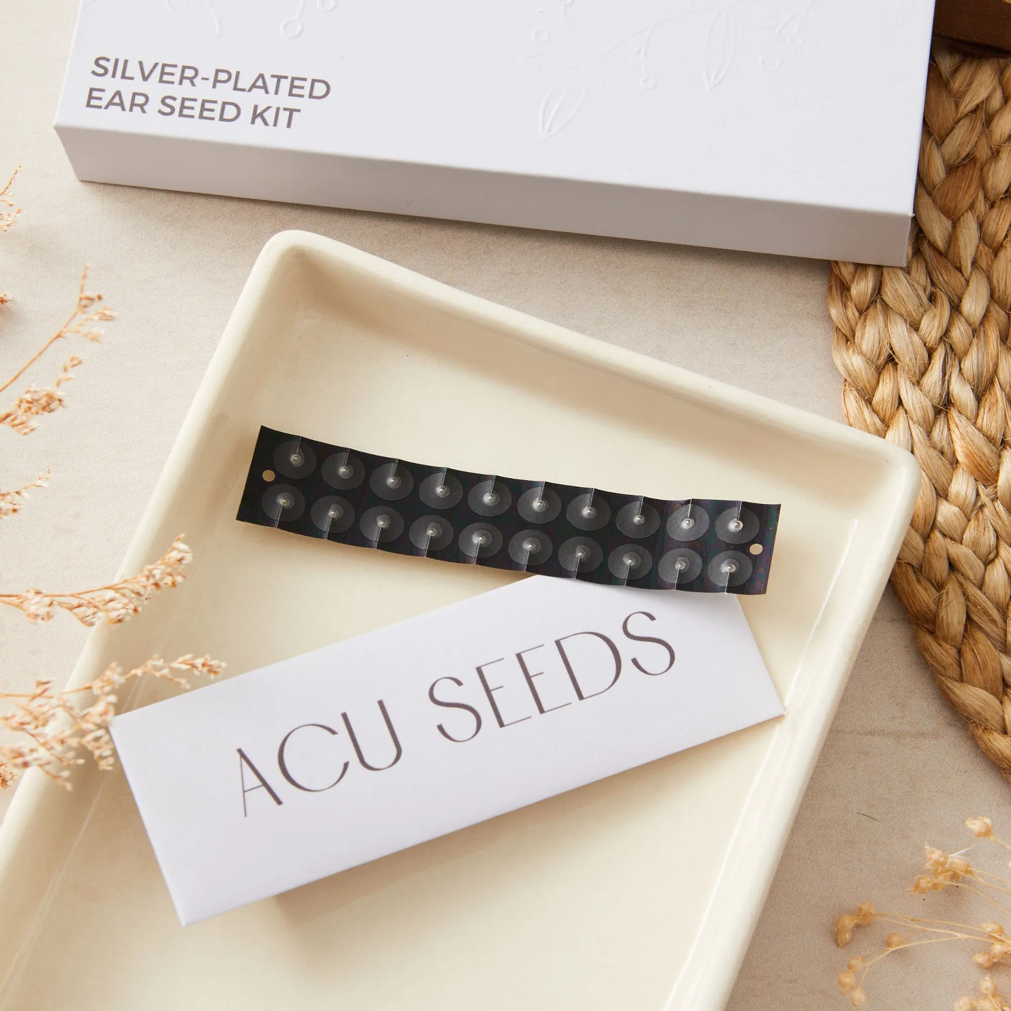 Acu Seeds Silver-Plated Ear Seed Kit
