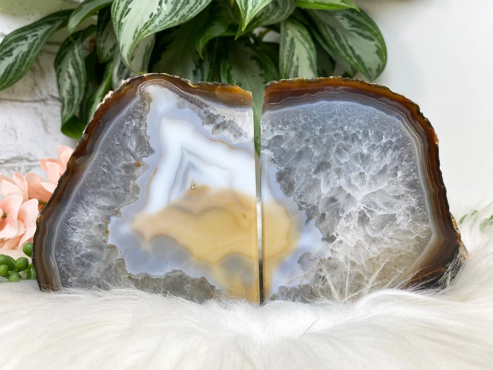 Agate Geode Bookend Sets
