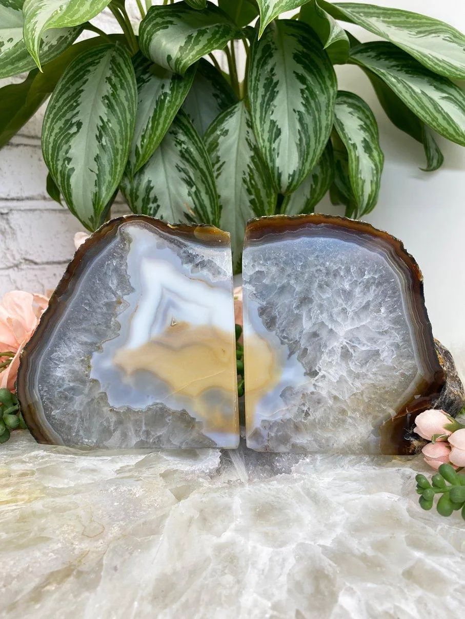 Agate Geode Bookend Sets