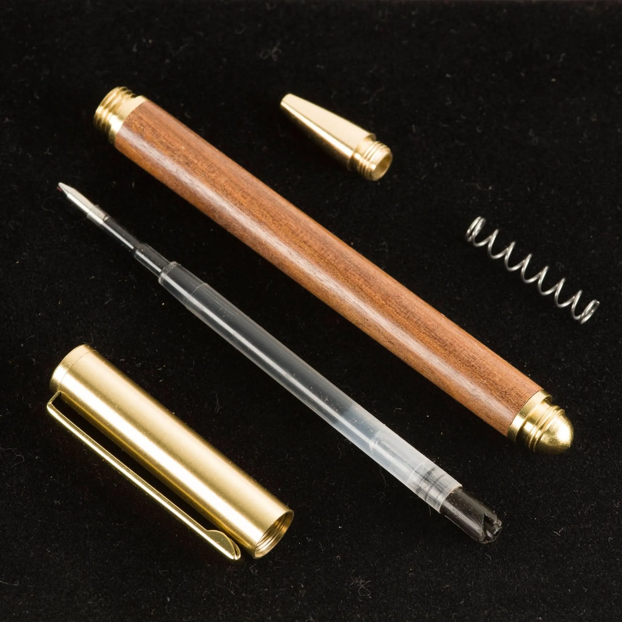 Brushed Brass & Wood Gel Pen