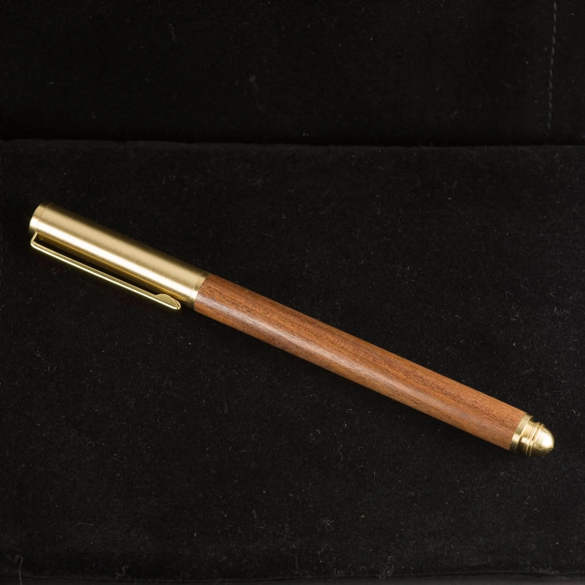 Brushed Brass & Wood Gel Pen