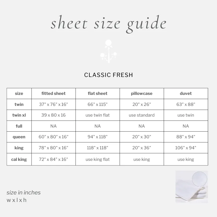 classic fresh pillowcase