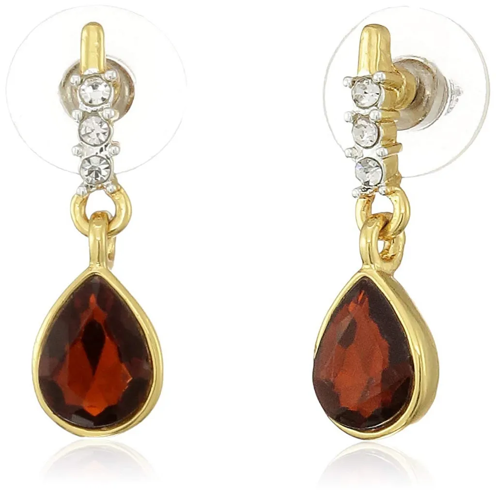 Estele - NOOR Ruby 24 KT Gold plated Necklace Set