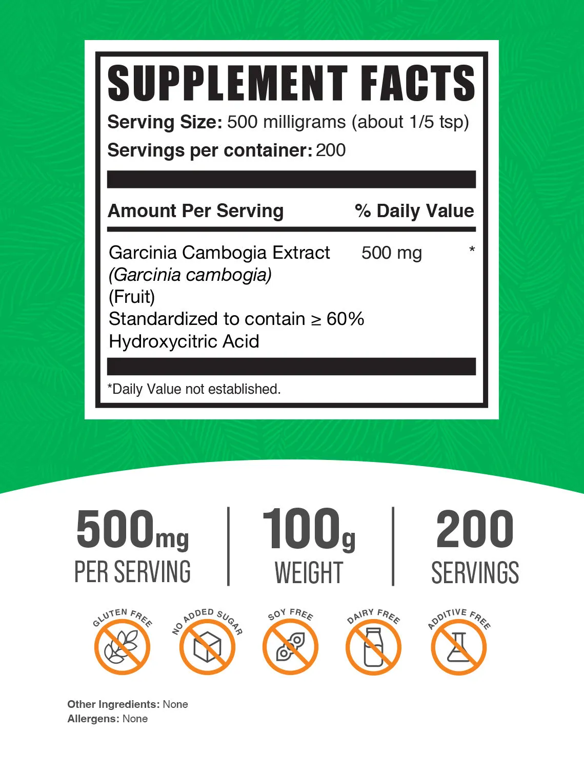 Garcinia Cambogia 60% HCA Powder