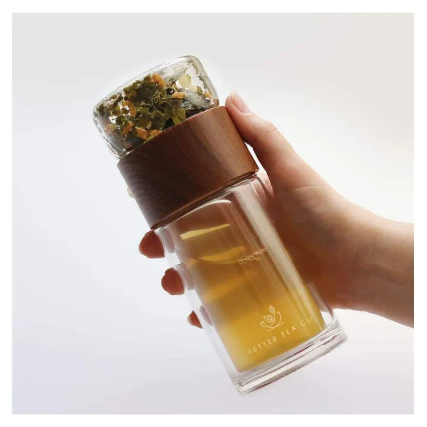Glass Tea Infuser & Flask - Rose