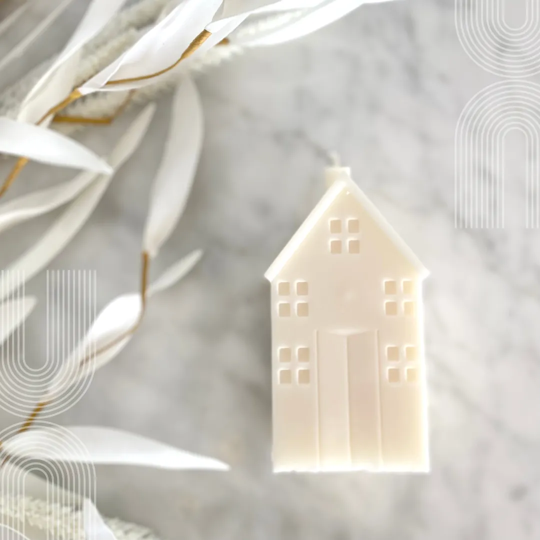 Large Home Candle in White