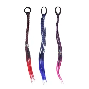 Melbees by Yellow Chimes Hair Extensions for Girls Hair Ties for Hair Coloring Highlights Effects Artificial Colorful Hair Hangings for Hair Decoration Hair Accessories for Girls.