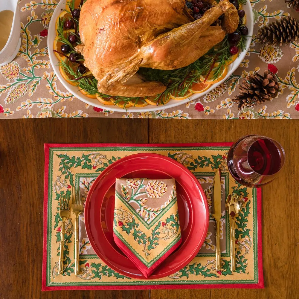 Winter Pinecone Placemat | Set of 4