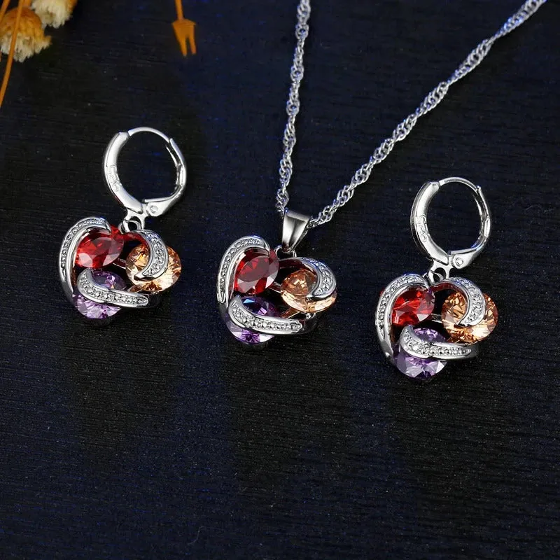 Zircoina Silver Set (Artificial Silver Plated)